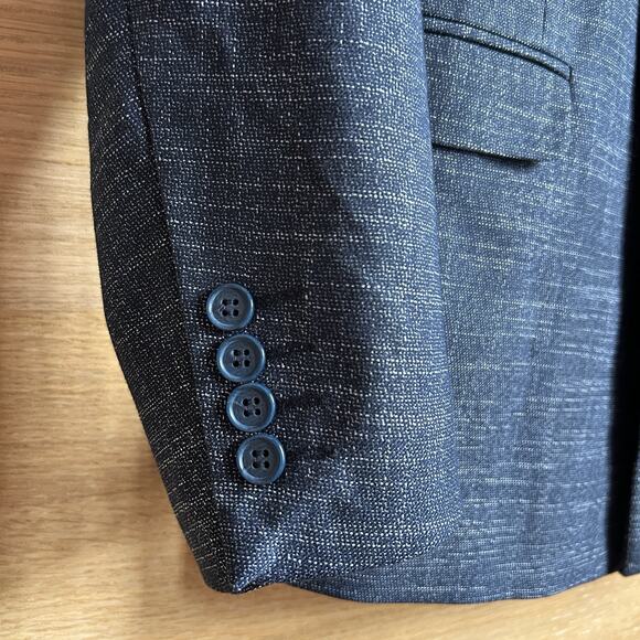 Boohoo Man Blazer Mens Sz 40 Blue Double Breasted Sport Coat Jacket - Picture 10 of 11